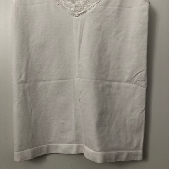 US Color Underwear & Style White Lace Tank Top - Picture 3 of 6
